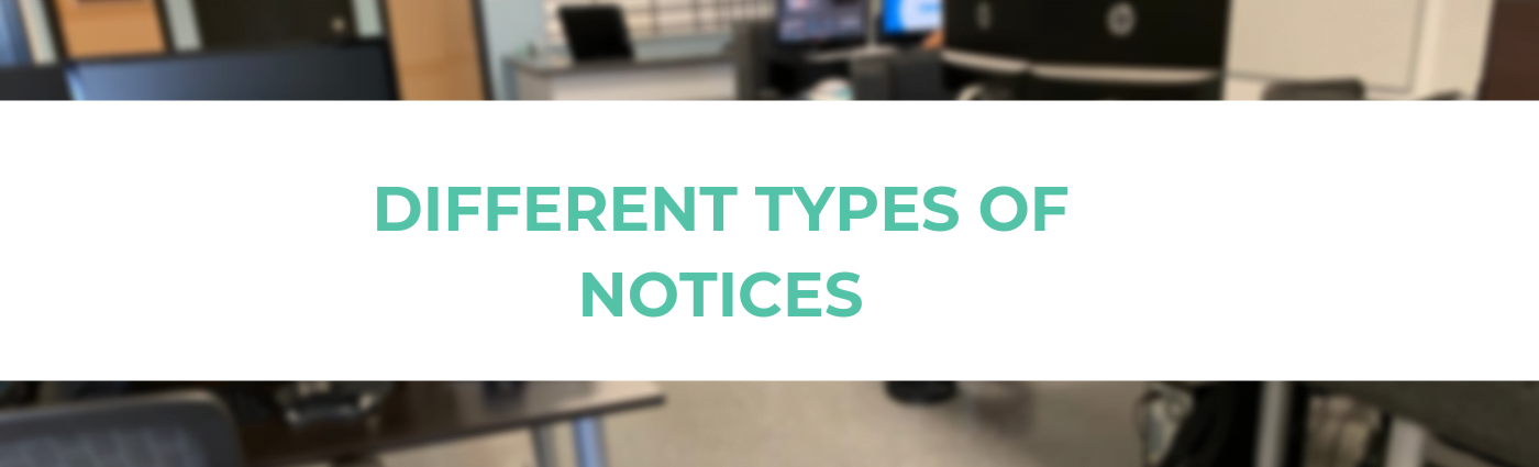 Different Types of Notices